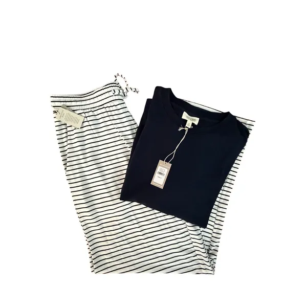NWT Haven Well Within Navy Organic Cotton Slub Tee Small - Image 8