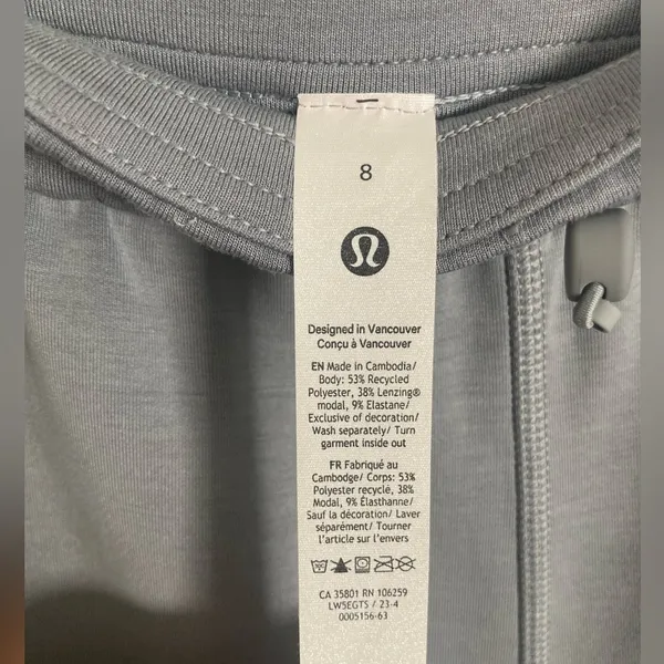 NWT Lululemon Athletica High Rise Softstreme Pants in Rhino Grey Size 8 - Image 6