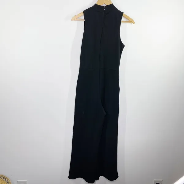Caution to the Wind Black Mock Neck Sleeveless Wide‎ Leg Jumpsuit Womens Small S - Image 3