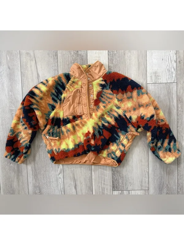 Free People FP Movement Gorpcore Hit the Slopes Printed Pullover Oasis Combo xs - Image 4
