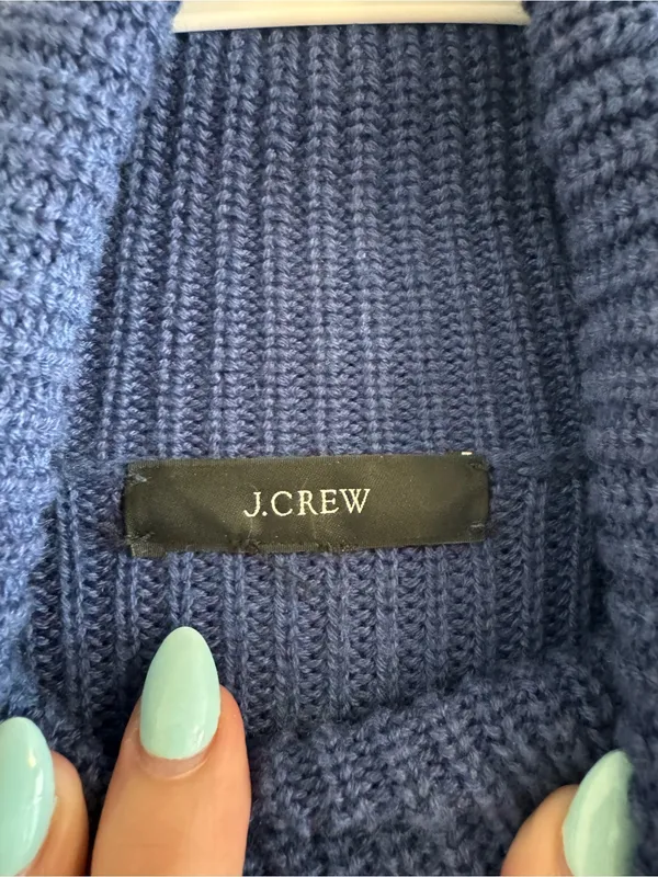 J crew Cozy Ribbed Navy Turtleneck Sweater - Image 3