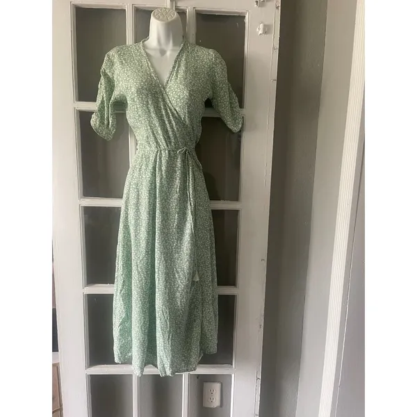 Faithfull the Brand Floral Wrap Midi Dress - Image 6