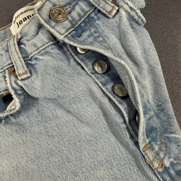 Reformation Cynthia High Rise Straight Cropped Jeans Womens 25 Cropped Raw Hem - Image 14