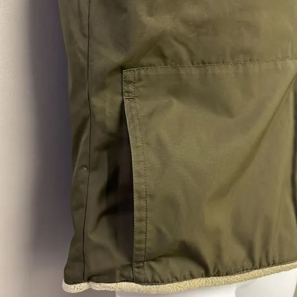 Nike Reversible Olive Tan Two Fabric Mock Neck Two Way Full Zip Up Vest- Small - Image 7