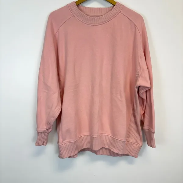 Aerie Pink Crewneck Pullover Sweatshirt - Image 2
