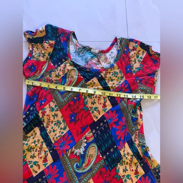Multi colored cotton dress MULTI-COLOR Floral DRESS Young WomanSummer Spring s - Image 10
