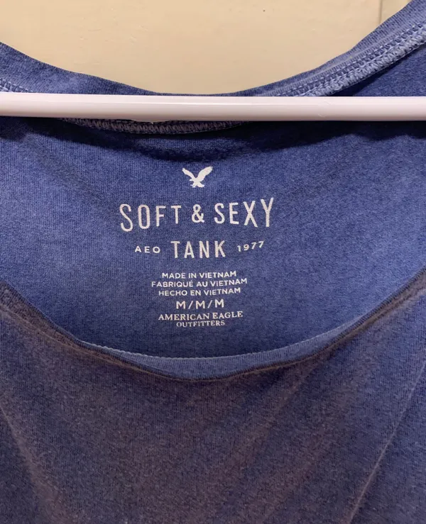 American Eagle Soft And Sexy Blue Tank - Image 3