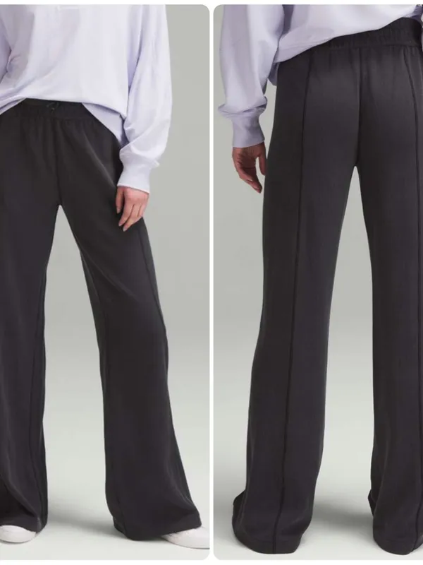 Lululemon Ribbed Softstreme Mid-Rise Pant Black - Image 2