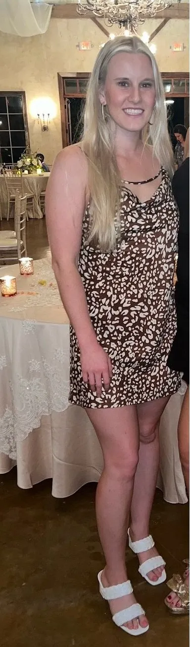 Princess Polly Brown And Cream Speckled Print Wedding Guest Dress - Image 2