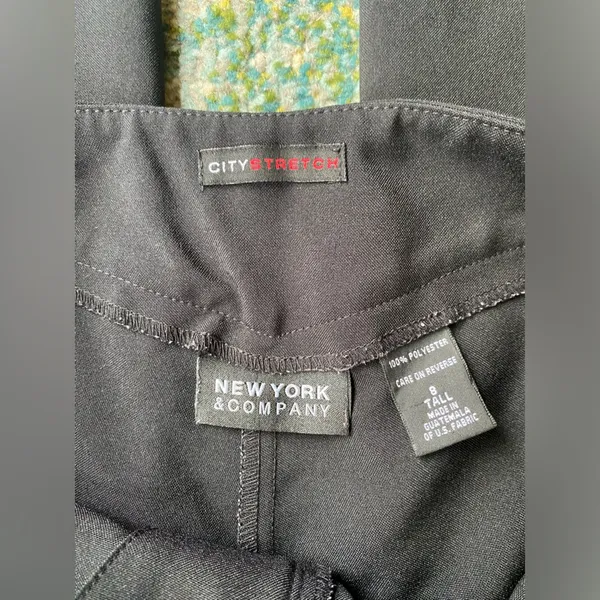 Krass&co Vintage Y2K NY&Co City Stretch black bootcut seamless dress pants, size 8 tall - Image 2