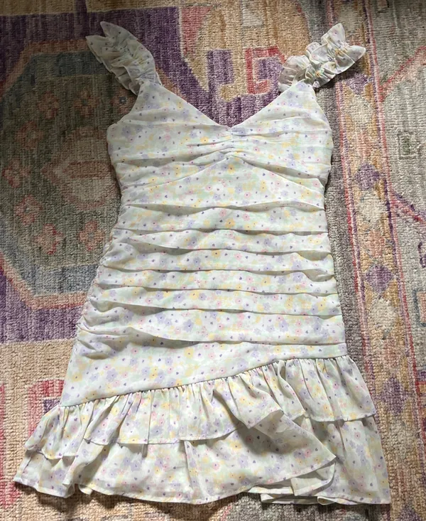 Elodie Dress Mini Floral Shirred - Image 3
