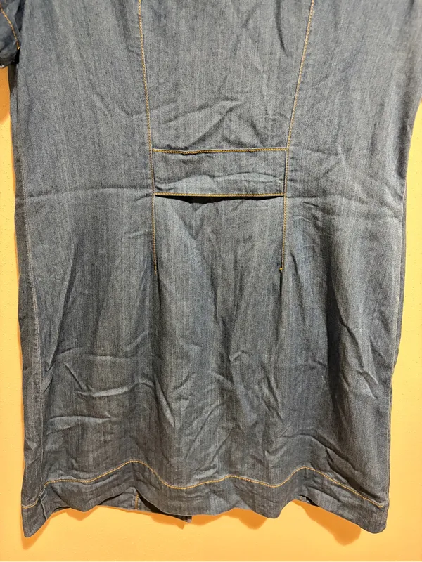 Cabi Piece of Cake Blue Chambray Denim Button Front Mini Dress Size Small 6580 - Image 14