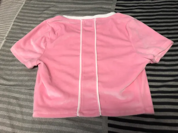 Velvet Pink Crop Top - Image 2