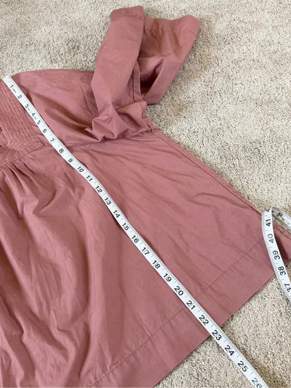 Madewell Women’s Square Neck Peasant Top Oversized Boho in Antique Plum XL - Image 9