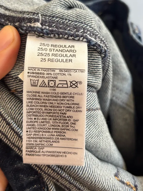 Dark Blue Wide Leg Denim Jeans - Image 3