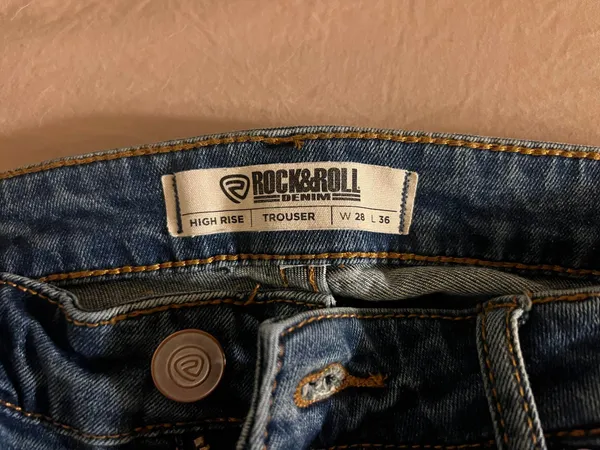 Rock & Roll Denim Jeans Blue Size 28 - Image 3