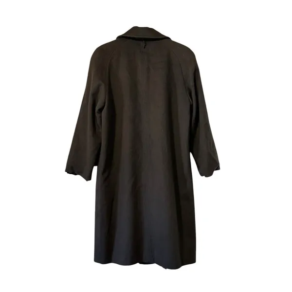 Alorna by Forstmann‎ Long Brown Wool Coat Button Up Made In USA Petite Measured - Image 2