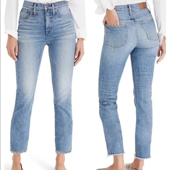 The Perfect Vintage Mom Jeans Raw Hem Size 35 NWT - Image 2