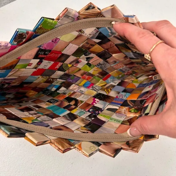 Really fun Weave Reworked Mini Bag - Image 2
