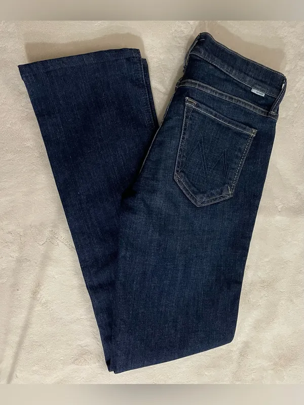 MOTHER Straight Leg The Rascal Skimp Jeans in Dark Blue Wash Size 26 - Image 11