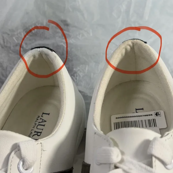 Lauren Ralph Lauren Size-7 Women's Janson Sneakers Leather‎ Snow White - Image 2