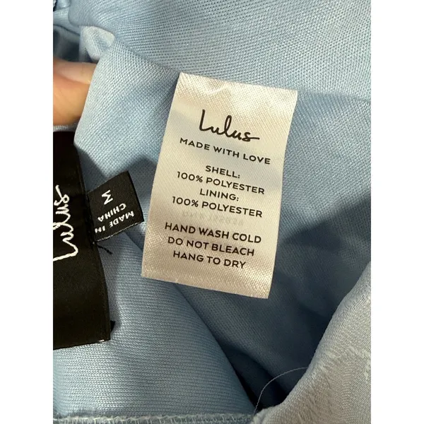 Lulus Let There Be Romance Maxi Dress Womens Medium Slate Blue Floral NWT FLAWED - Image 14