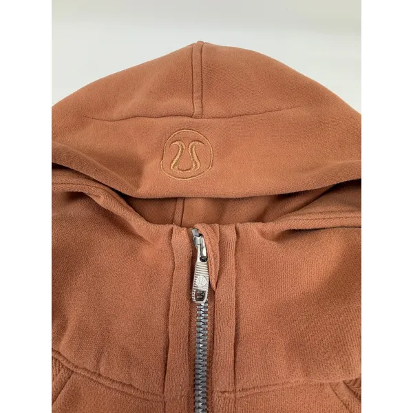 Lululemon Scuba Oversized Full Zip Hoodie Rust Orange XS/S Terracotta - Image 5