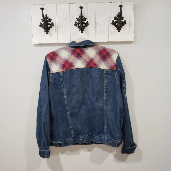 Gap x Pendleton 1969 Icon Denim Jacket Womens L Western Southwestern Collab - Image 2