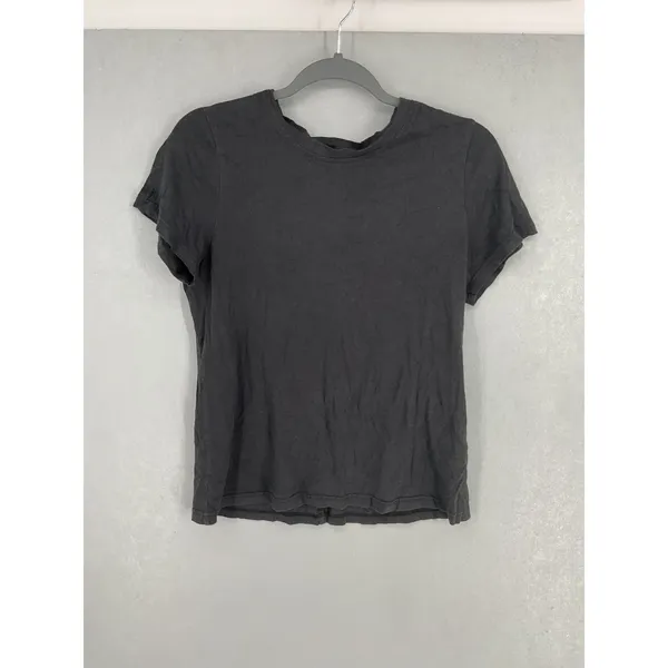 UGG Womens T-Shirt Black Cotton Modal Short Sleeve Crew Neck RTW Size M - Image 2
