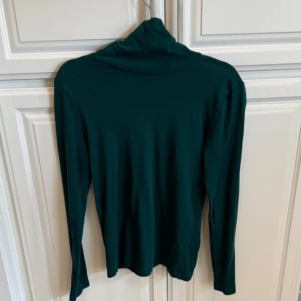 J. Crew Dark Green Turtleneck Top - Image 2