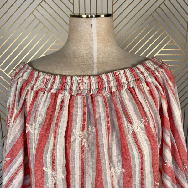 Misa Los Angeles Adeli Off the Shoulder Top‎ Stripe - Image 2