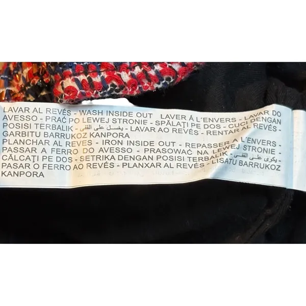 Zara Tweed Crop Tank Top Womens Medium Multicolor Plaid Button Front Square Neck - Image 14
