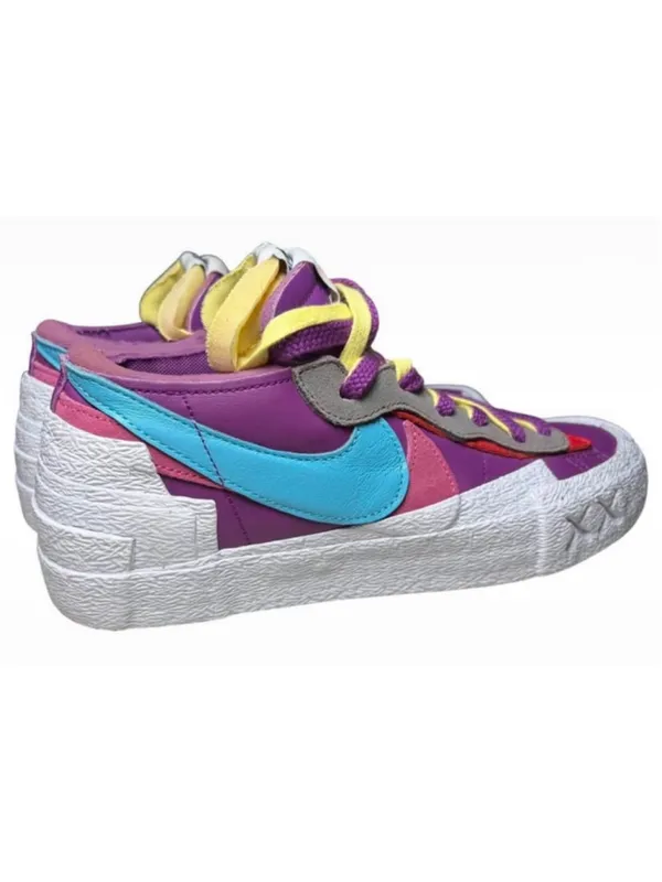 Women's Nike x KAWS Sacai Blazer Low Sneakers Purple Blue Multi-Color - Image 4