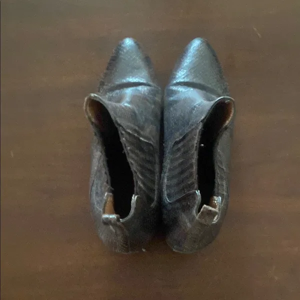 Jonak Paris Snakeskin Ankle Boots Black Size 7 - Image 4