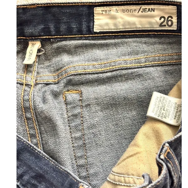 Rag & Bone Dre Skinny Jeans Dark Wash Size 26 Mid-Rise Stretch Denim - Image 13