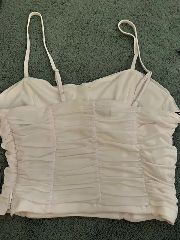 Forever21 White Corset Style Top - Image 3