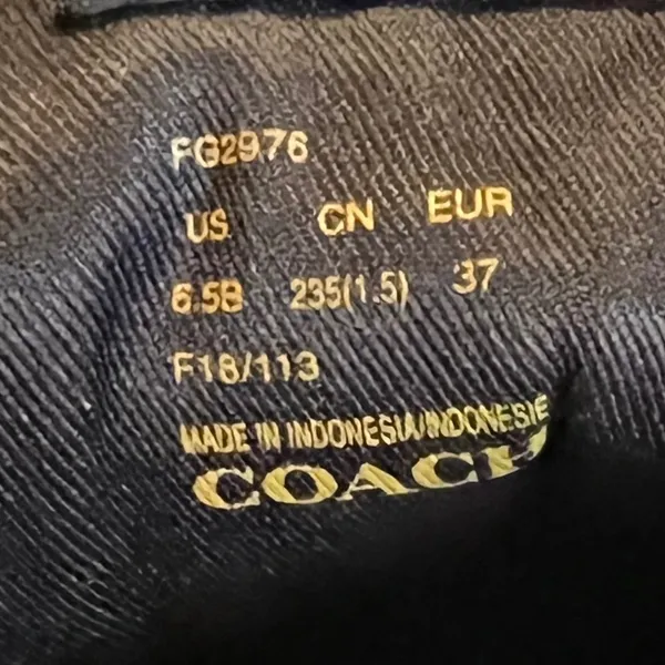Coach Sneakers Women Black Glitter Floral Leather Suede‎ Low Top - Image 12