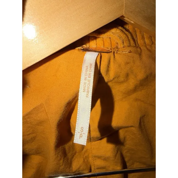 New Free People Jacket Small Slouchy Dolman Moto Corduroy Biker Caramel Orange - Image 2