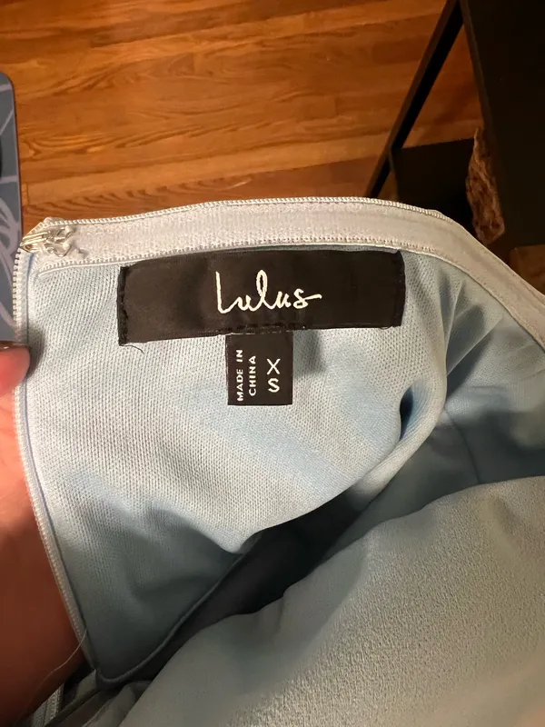 Beautiful Baby Blue Lulus Strapless Dress - Image 3