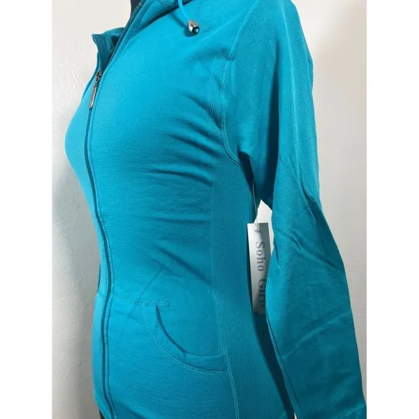 Bundle of 3 NWT Soho Girls‎ Zip-Up Hoodies Black Orange Teal One Size - Image 10
