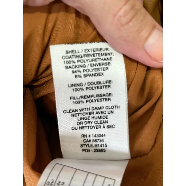 Avec Les Filles Over Sized Faux Leather Puffer Coat Cognac Brown S Anthropologie - Image 7