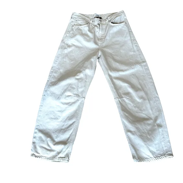 Citizens of Humanity White Micro Barrel Jeans Size 32 High Rise Baggy Rigid $248 - Image 7