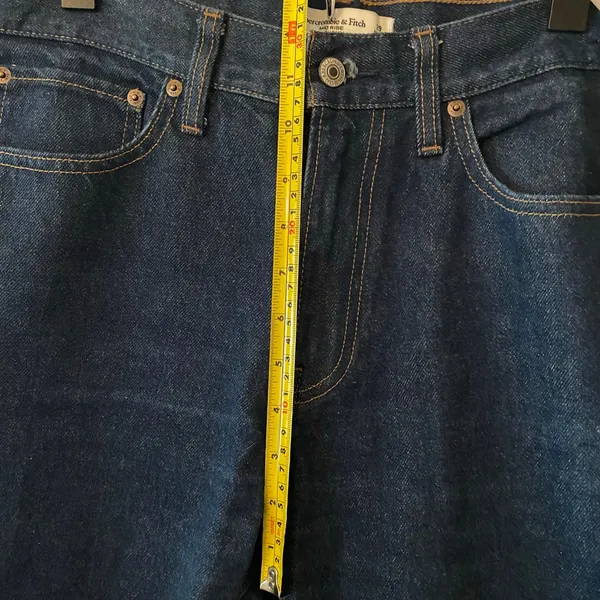 Abercrombie & Fitch Mid Rise Slouchy Jeans Dark Wash Curve Love Baggy Boyfriend - Image 10