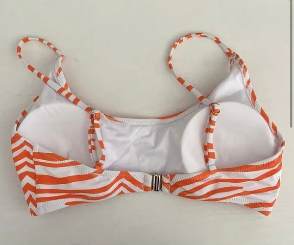 Cider orange and white tiger bikini set - Image 2