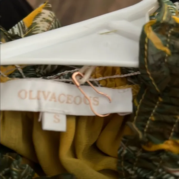 Olivaceous Yellow and Green Mini Dress - Image 3