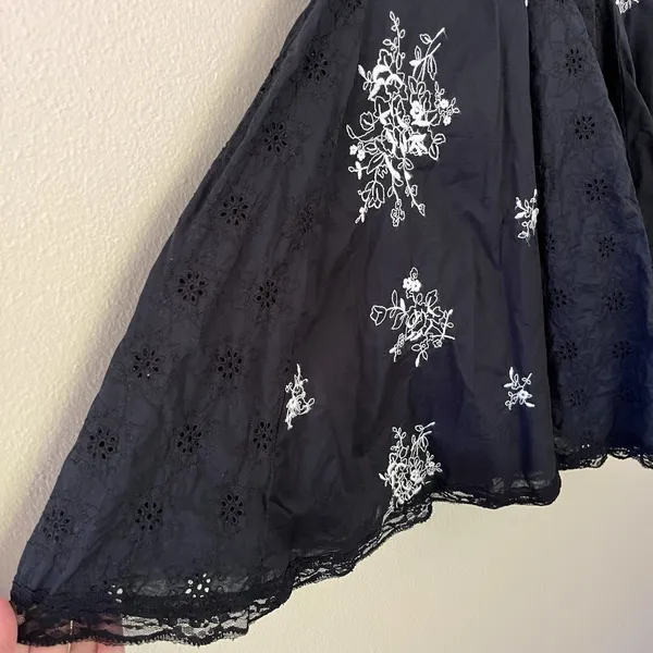 Women's Long Skirt Floral Black Lace Whimisgoth Fairy Grunge Gothic Witchy Boho‎ - Image 4