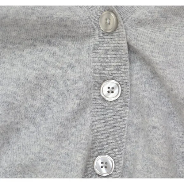 NWT Aqua Button Front Sweater Cashmere V-Neck Cardigan V10337 Light Gray 2XL - Image 10