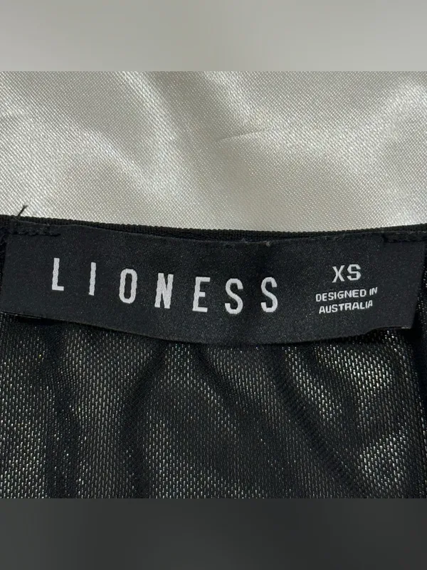 Lioness Gilda Crop Top XS Black Mesh Long Sleeve Party Edgy Club Concert Y2K - Image 8