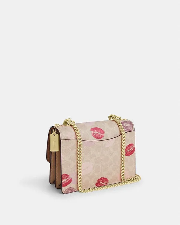 Coach Klare Crossbody Bag Signature Canvas & Leather With Lips Print CZ947 - Image 11