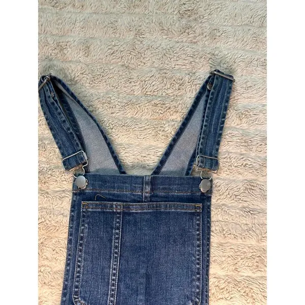 Madewell classic medium wash skinny frayed hem denim overalls Size XXS - Image 3